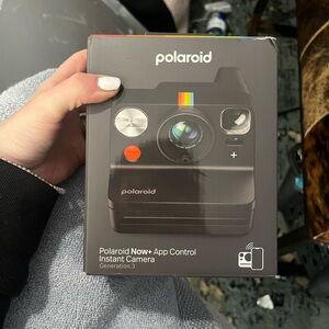 Polaroid Now+ Instant Camera - Black with Rainbow Accent